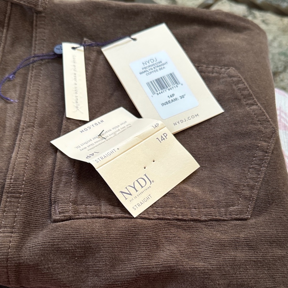 NYDJ women cord jeans straight leg